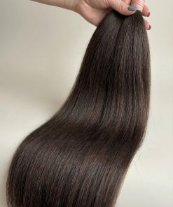 Bulk hair dark brown color