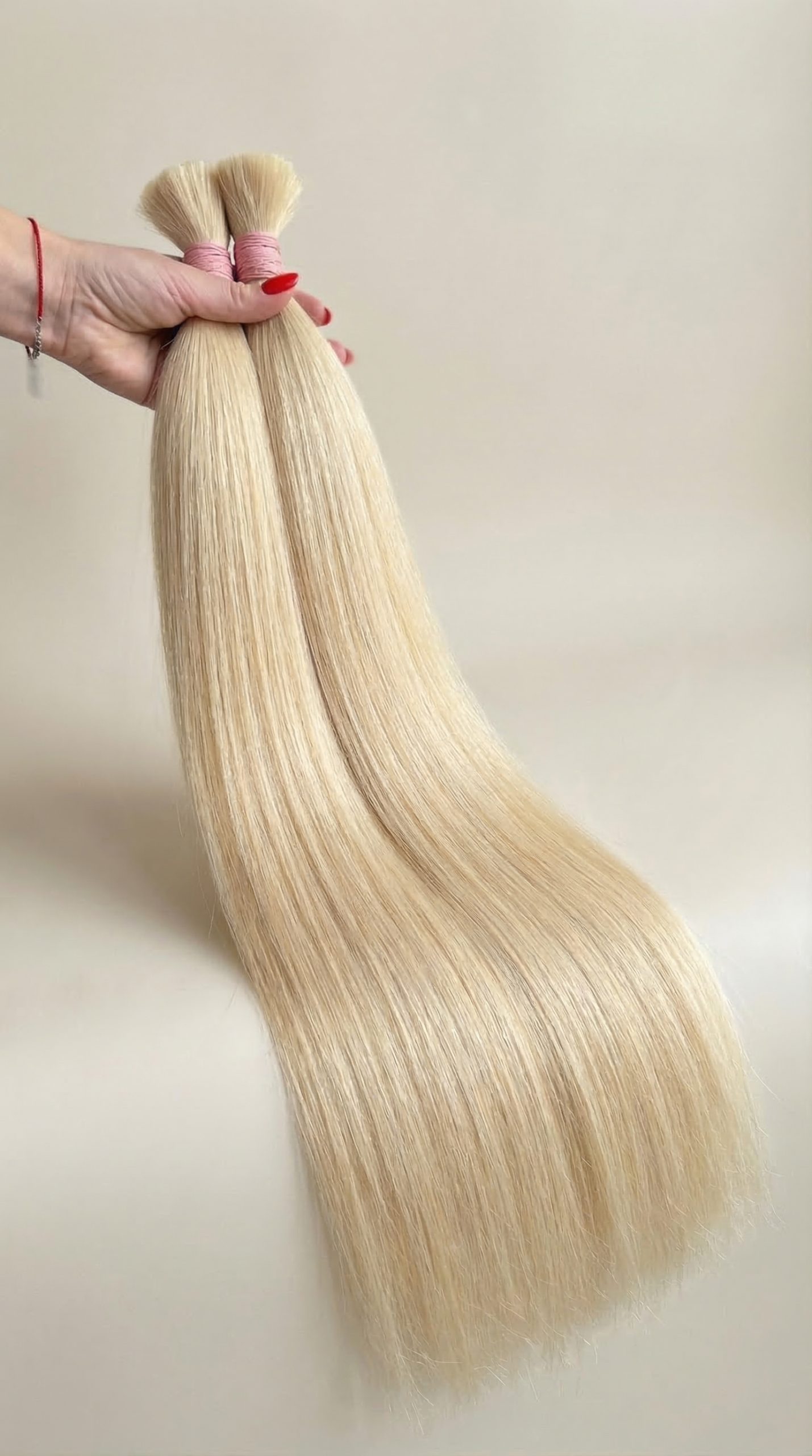 Bulk hair blondle color